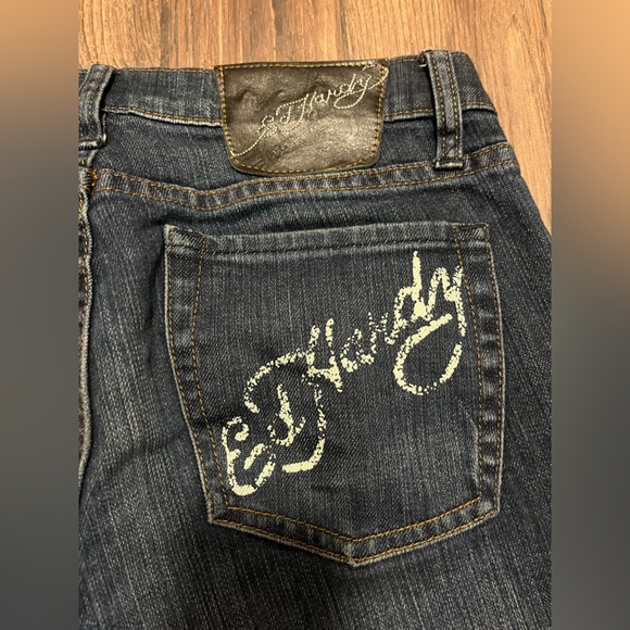 Ed Hardy boot cut jeans with gems all over size 27 - Picture 5 of 6